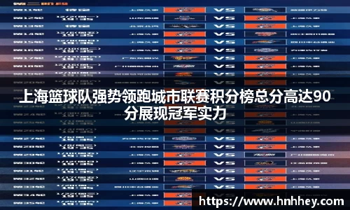 上海篮球队强势领跑城市联赛积分榜总分高达90分展现冠军实力